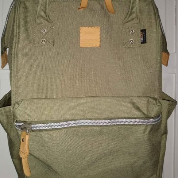 Himawari Handbags - Himawari Waterproof Khaki Laptop Backpack